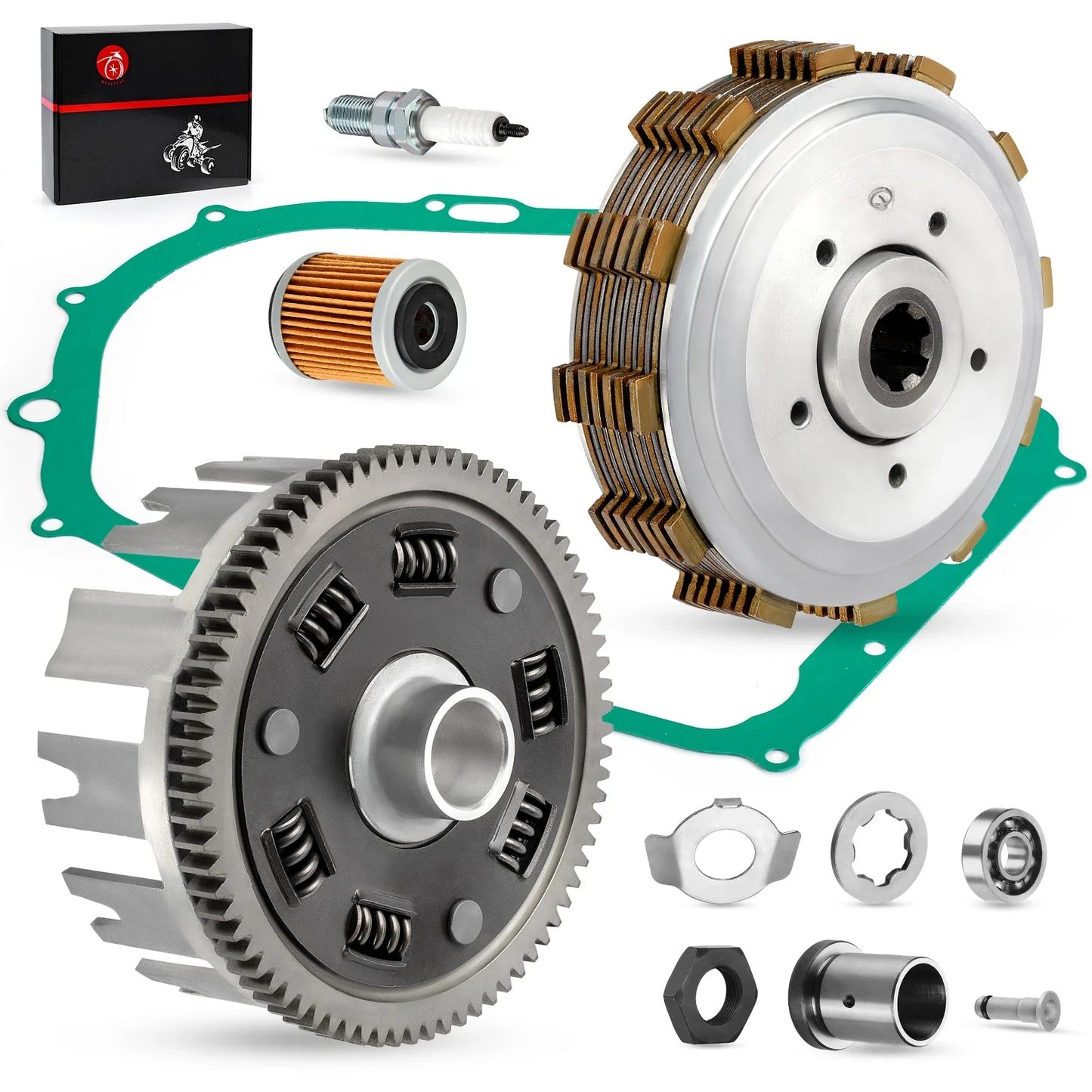 Heavy Duty Clutch Assembly w/ Gasket Clutch Basket for Yamaha Big Bear 350 (1987–1998)