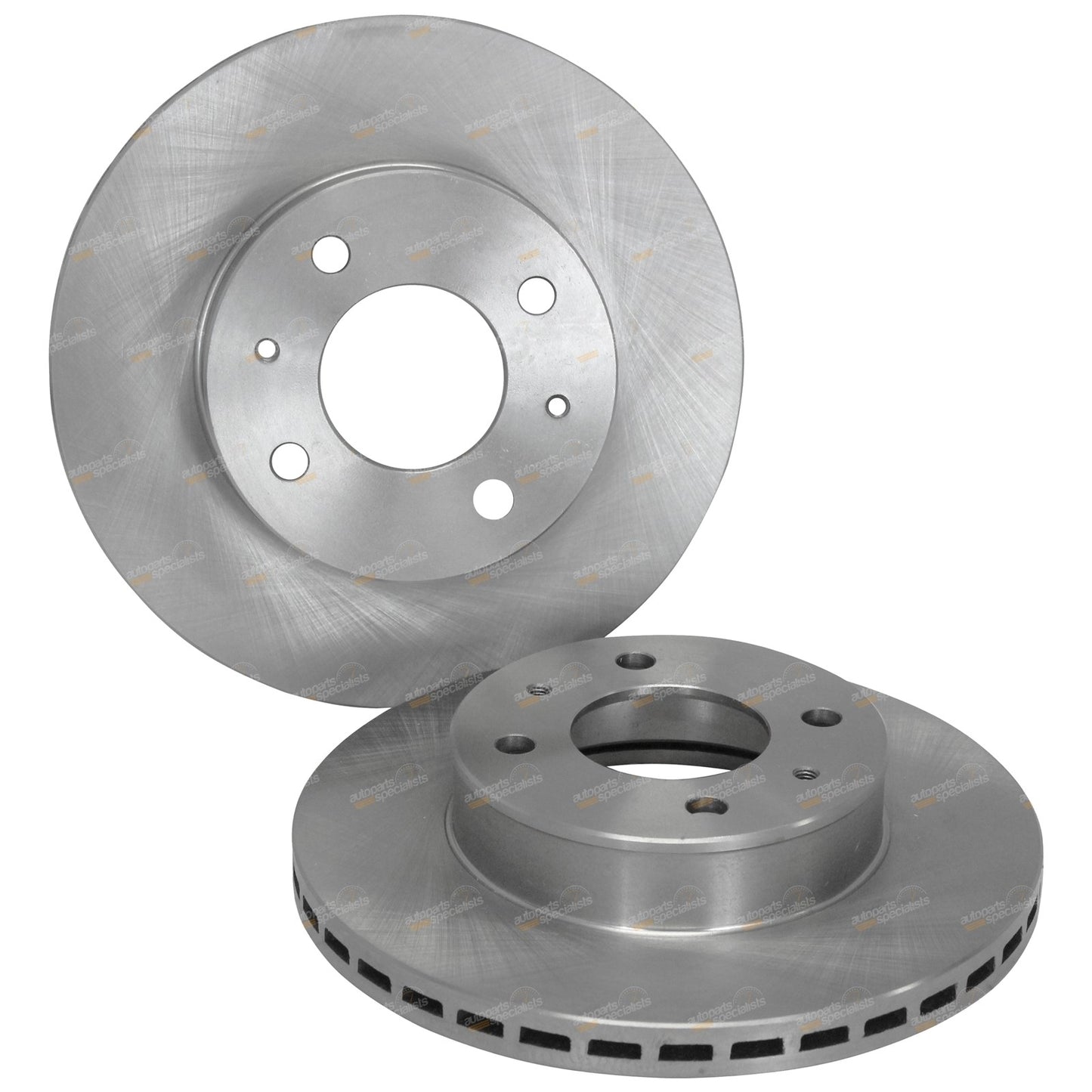 2x Front Disc Brake Rotors for Kia Rio (2005–2011)