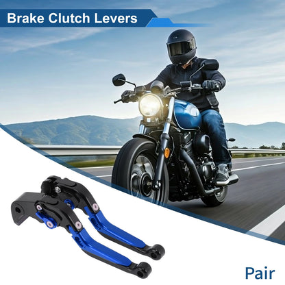 Brake Clutch Levers for Suzuki GSXR1000 (2009–2019) Black Head Blue Handle