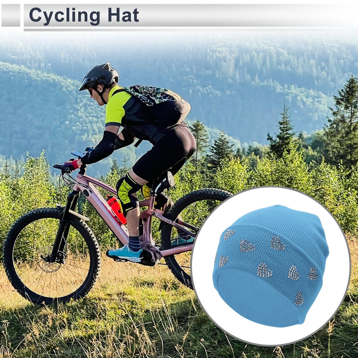 Cycling Hat for Universal Fit (22x20cm) - Warm, Comfortable, Breathable