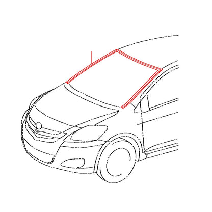 Windshield Moulding for Toyota Yaris Vios Sedan (2007–2013)