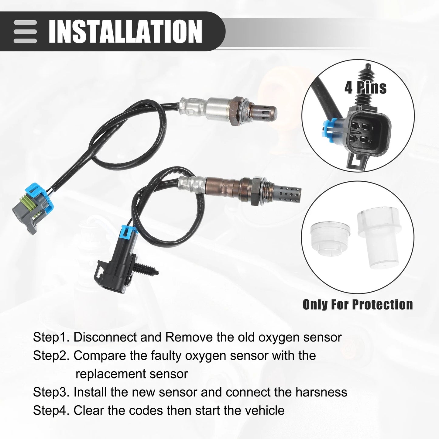Oxygen Sensor for Chevy Malibu (2008–2010) Upstream Downstream Air Fuel Ratio