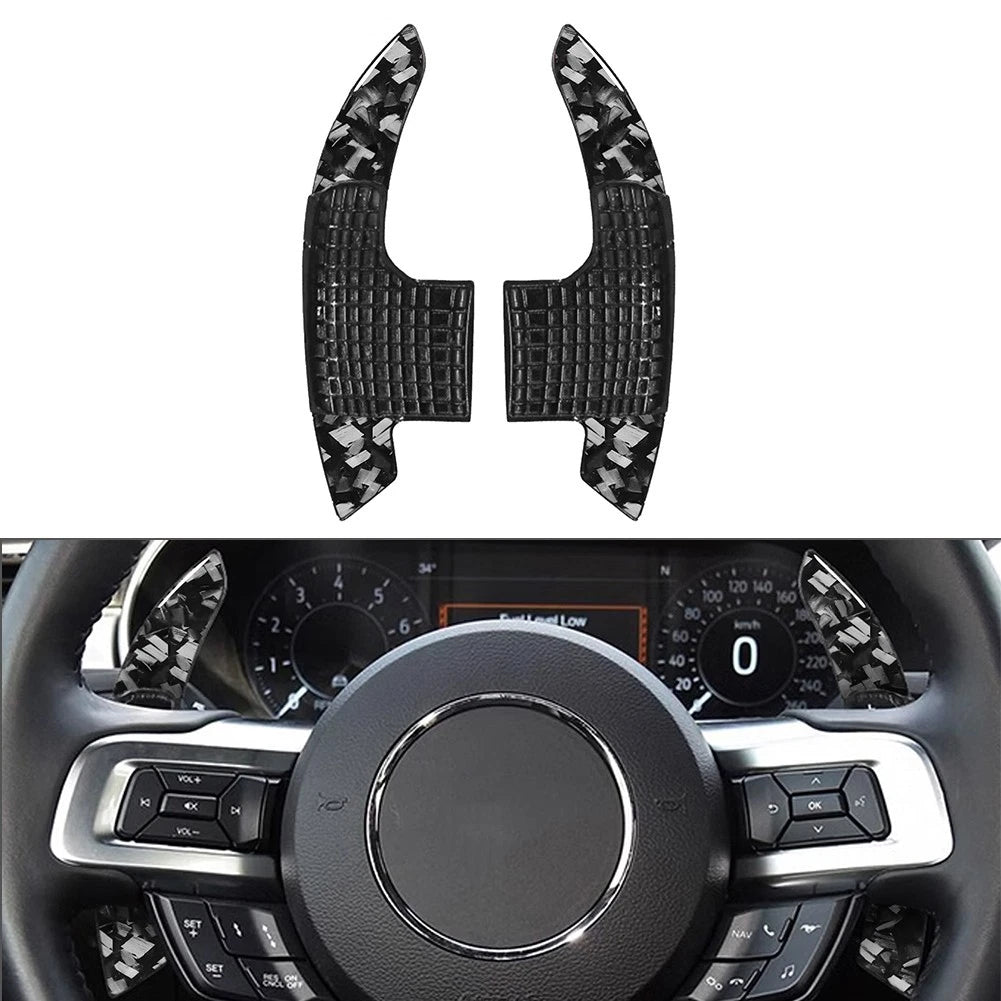 Red Carbon Fiber Steering Wheel Shift Paddle Extension for Ford Taurus (2010–2019)