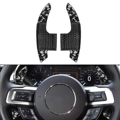 Red Carbon Fiber Steering Wheel Shift Paddle Extension for Ford Taurus (2010–2019)