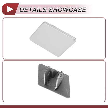 Bumper Headlight Washer Nozzle Cover Cap for BMW 335i - Silver Tone