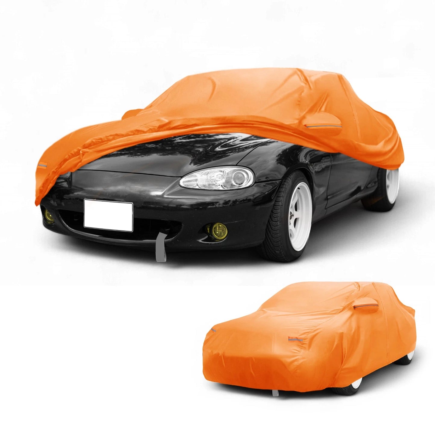 Waterproof Car Cover for Mazda MX-5 Miata (All Weather, Orange, Zipper)