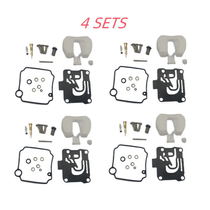 Set of 4 Carburetor Kits for Yamaha 50 HP 4 Stroke