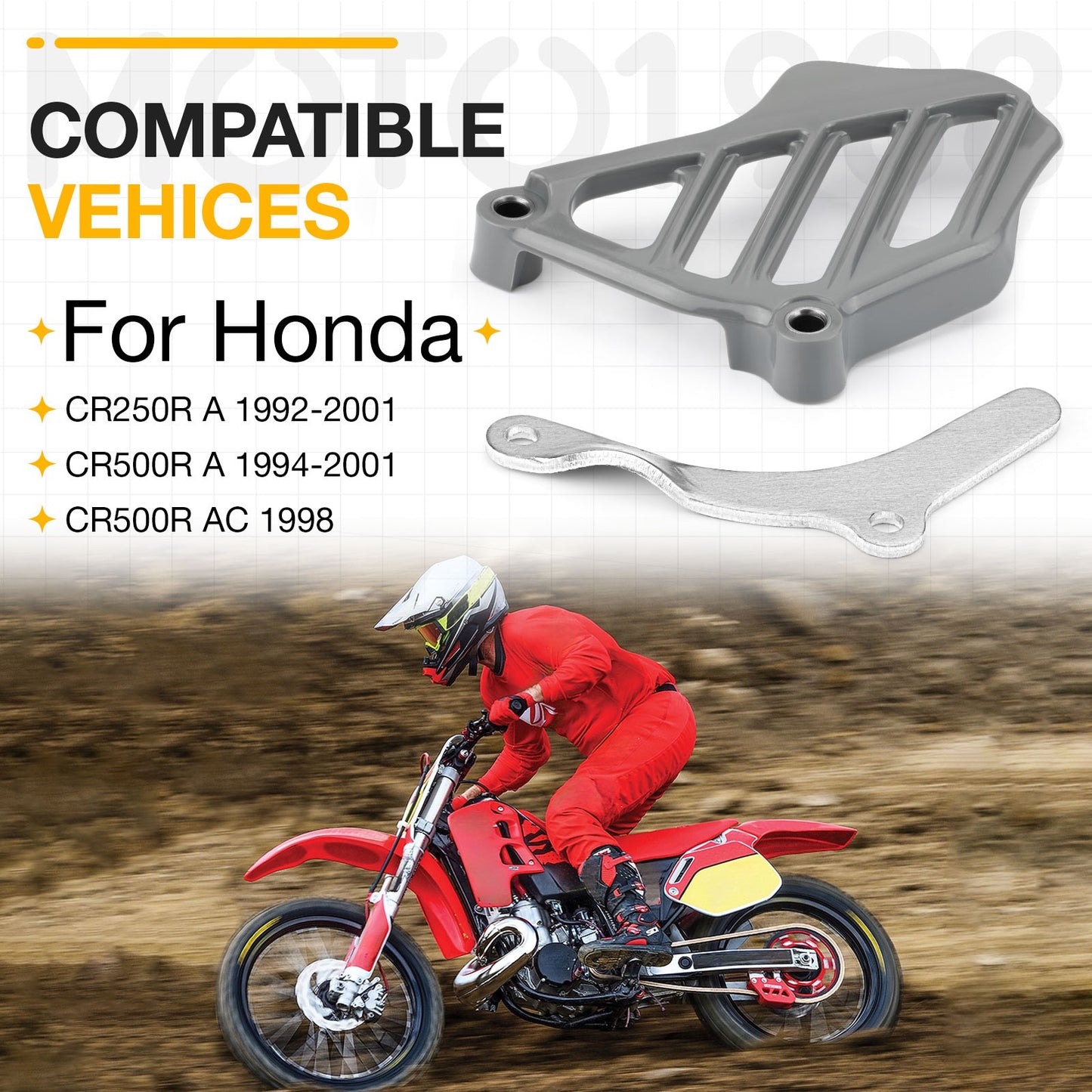 Front Sprocket Cover and Chain Guide for Honda CR 250 500 R (1992–2001)