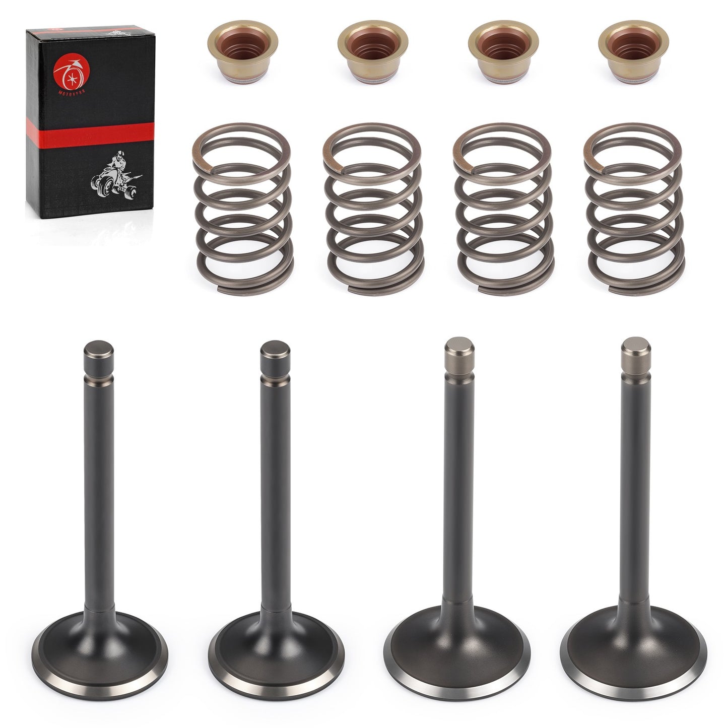 Intake Exhaust Valve Kit & Seals for EZGO Golf Cart (1996–Present)