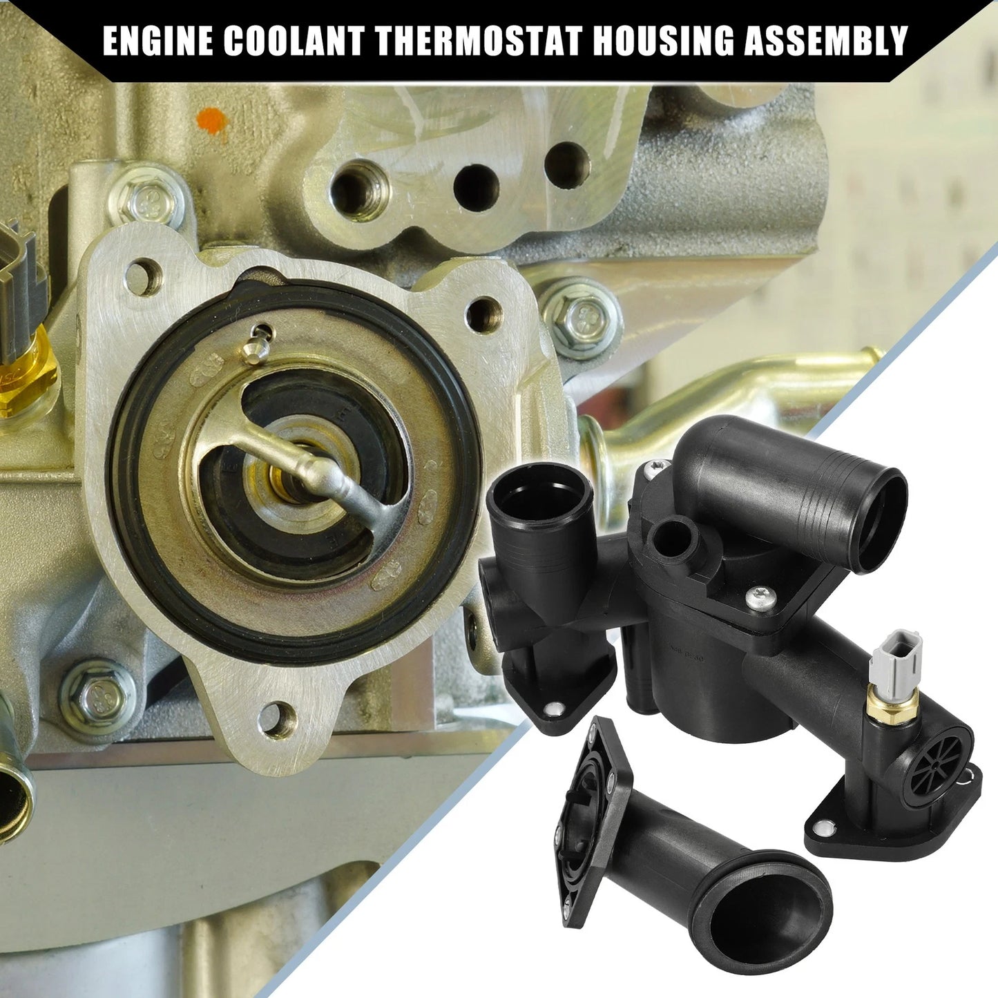 Engine Coolant Thermostat Housing Assembly AJ89486 for Jaguar XK8 (2003–2006)