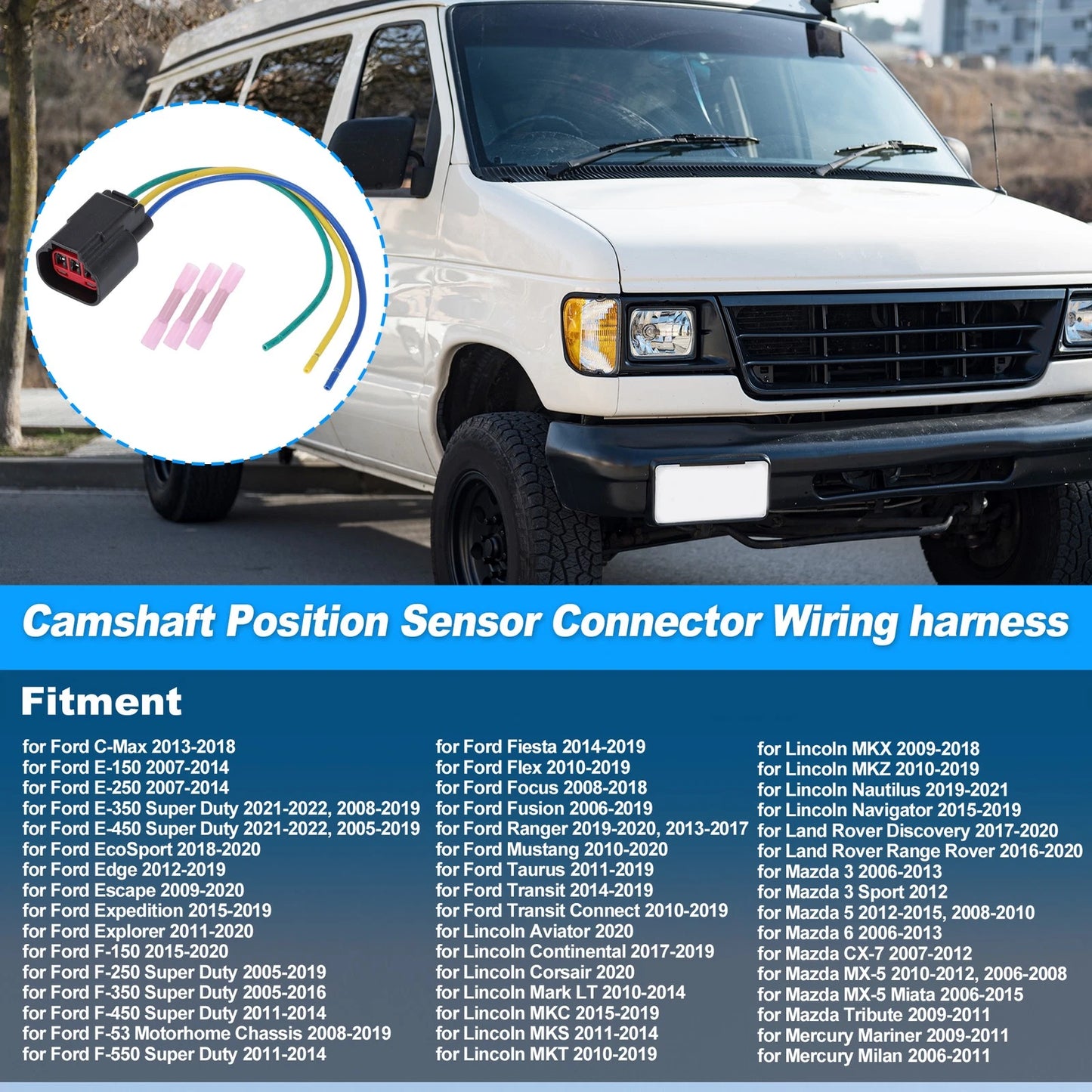 Camshaft Position Sensor Connector Wiring Harness for Ford (2008–2010)