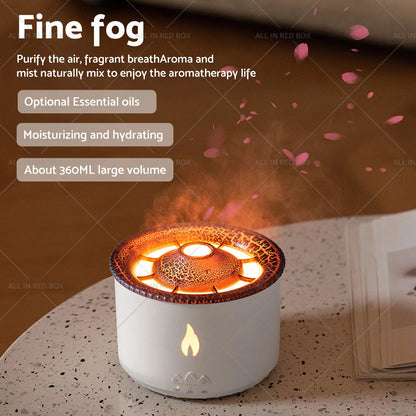360ml Volcano Flame Essential Oil Diffuser & Humidifier for Home