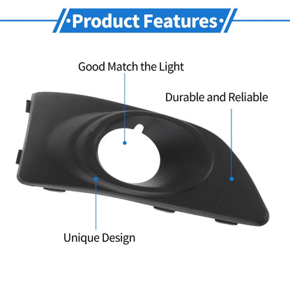 Front Right Fog Light Grill for Chevrolet Aveo (2011-2014) Black 1 x Piece