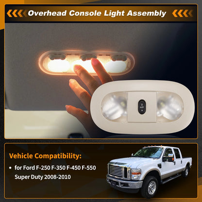 Dome Light Overhead Console for Ford F250 F350 F450 F550 Super Duty (2008–2010)
