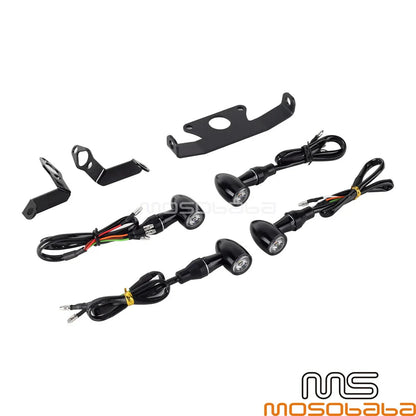 3 x Black Bullet 3 in 1 LED Turn Signal Tail Lights for Sportster S