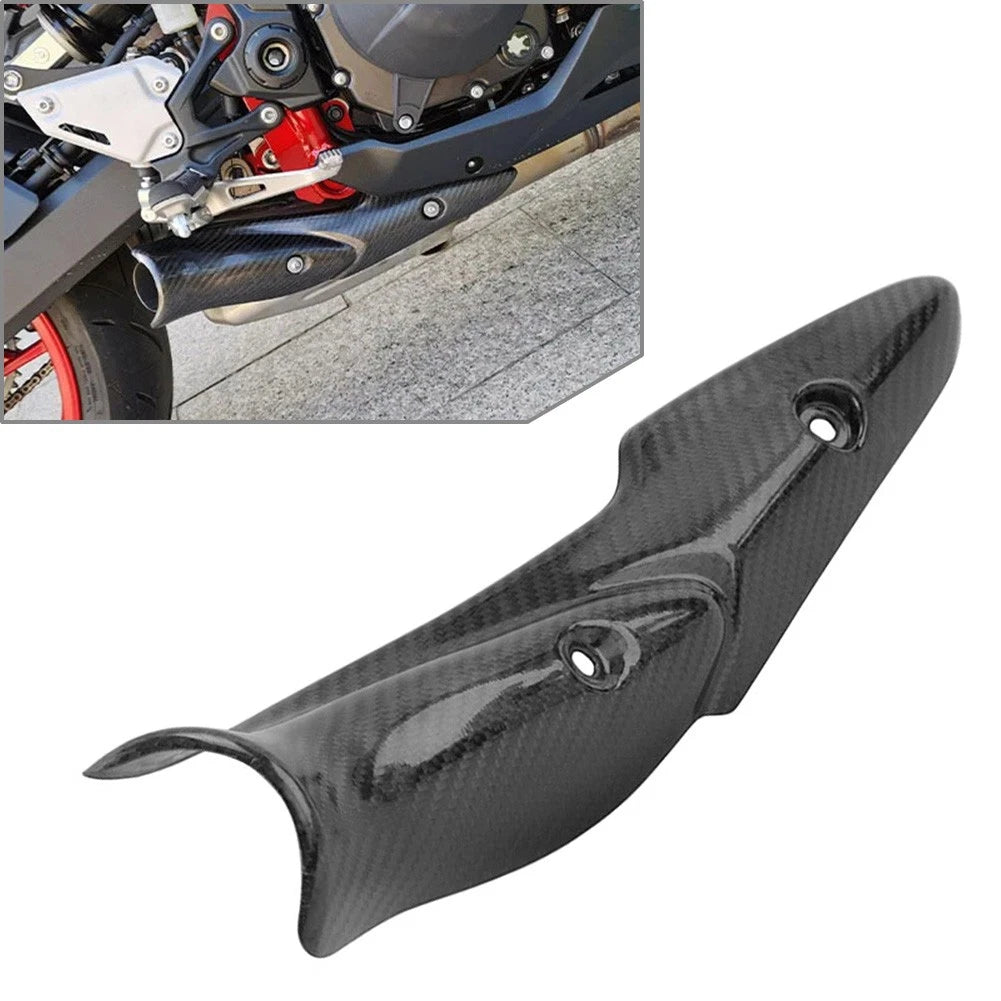 Carbon Fiber Heat Shield Exhaust Cover for Kawasaki Z900 (2017–2019)
