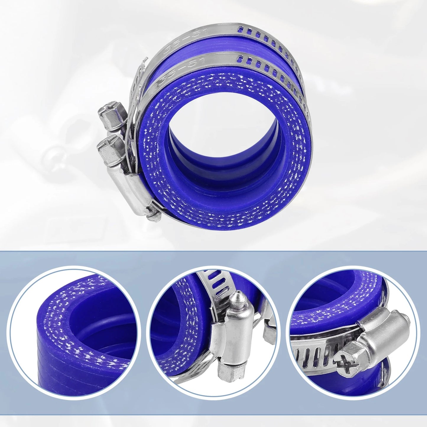 35mm ID Blue Carburetor Adapter Inlet Intake Pipe for Universal Applications