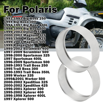 2X Front Strut Hub Seal Sleeve for Polaris Xplorer 300 400 500 (1996–2002)