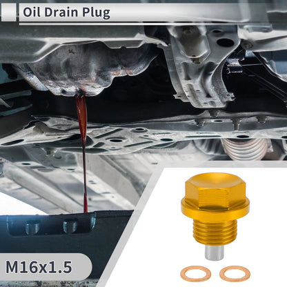 Set of 1 M16x1.5 Engine Oil Drain Plug with Gasket for Car Motorcycle Boat