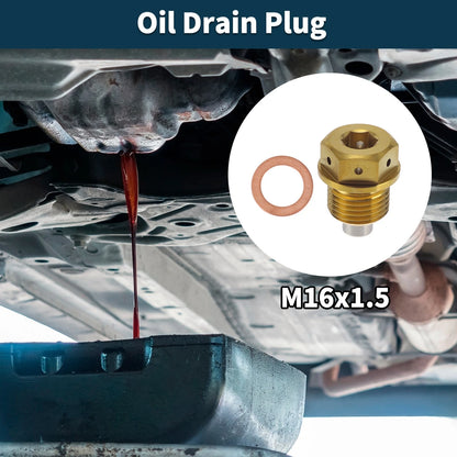 M16x1.5 Magnetic Oil Drain Plug for Universal Applications (1 Pc)