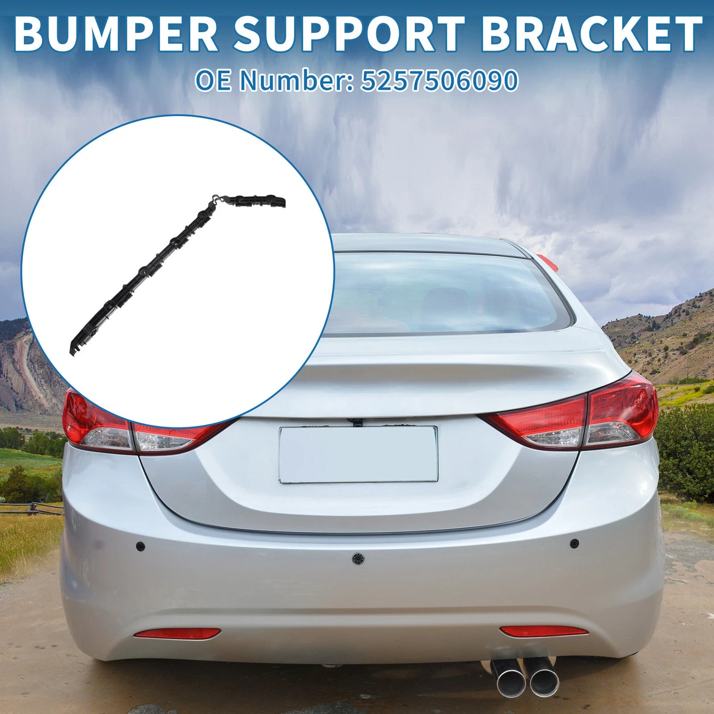 Right Rear Bumper Retainer Bracket No. 5257506090 for Toyota Camry (2012–2014)
