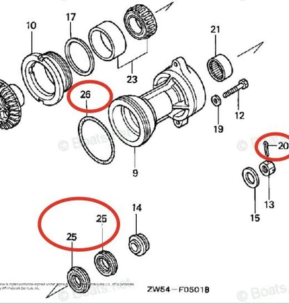Lower Unit Oil Seal for Honda BF115A BF130A (2001–2006)