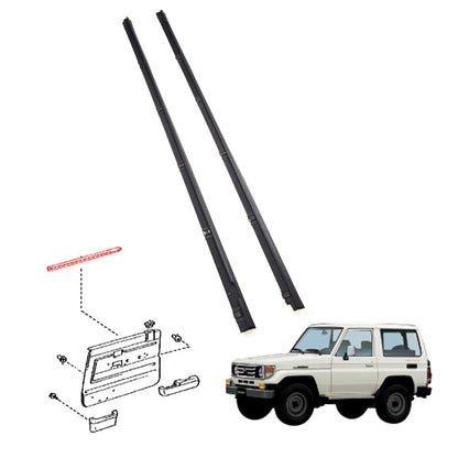 Set of 2 Door Glass Inner Weatherstrips for Toyota Land Cruiser (1990–2021)