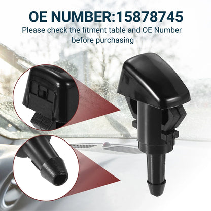 Windshield Washer Nozzle Set for GMC Envoy with Hose & Connectors (2002-2009)