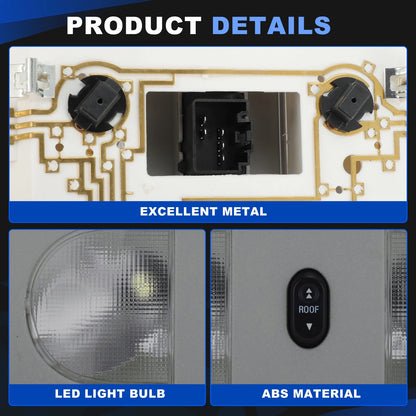 Overhead Console LED Light Sunroof Switch for Ford F250 (2008–2010) 8C3Z25519A70AB