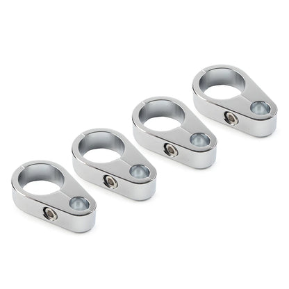 4X Brake Clutch Cable Wire Clamp Clip Chrome for Harley 1" Handlebar