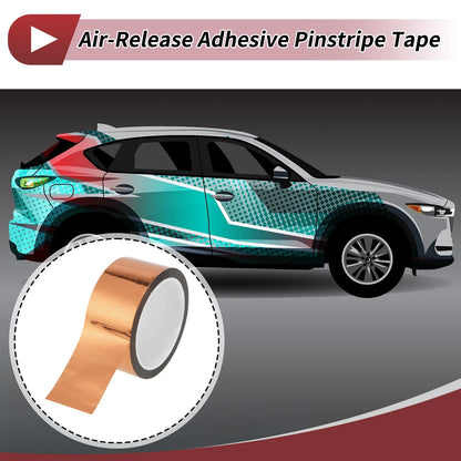 Pinstripe Tape 45mmx50m for Car Motorcycle Boat Champagne Gold Tone (1 Pc)