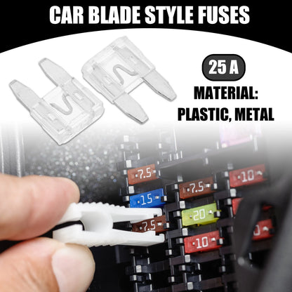 5 Pcs Mini 25AMP APM/ATM Blade Fuses for Automotive Short Circuit Protection