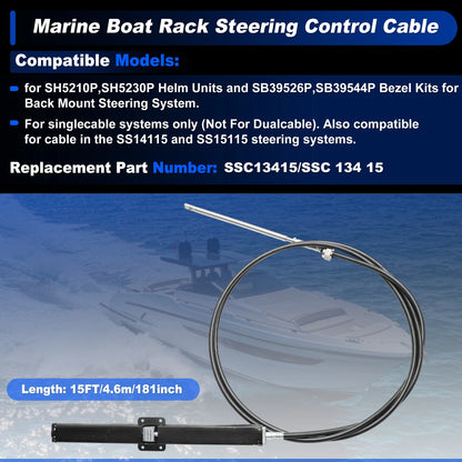 15FT Steering Control Cable for SH5210P SB39526P (1 pcs)