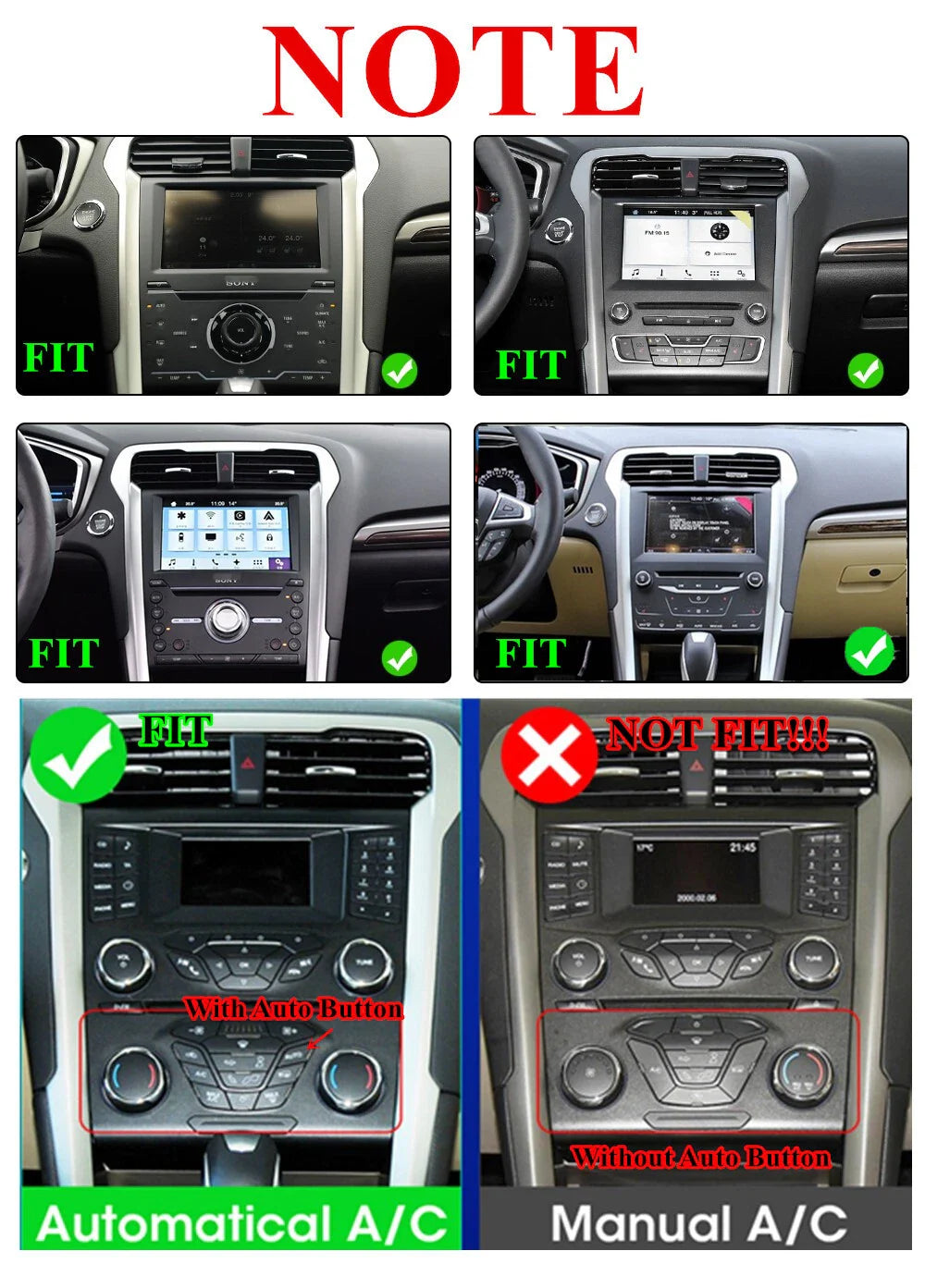 9.7'' Car Stereo Radio Navi GPS WIFI for Ford Fusion/Mondeo (2013-2020)