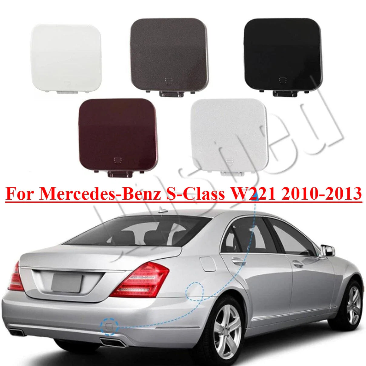 Rear Bumper Tow Hook Hole Eye Cover Cap for Mercedes-Benz S-Class (2010–2013)
