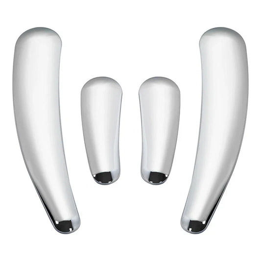4x Chrome Swingarm Frame Inserts for Harley Softail FLSTF FLSTN (2008 - 2017)