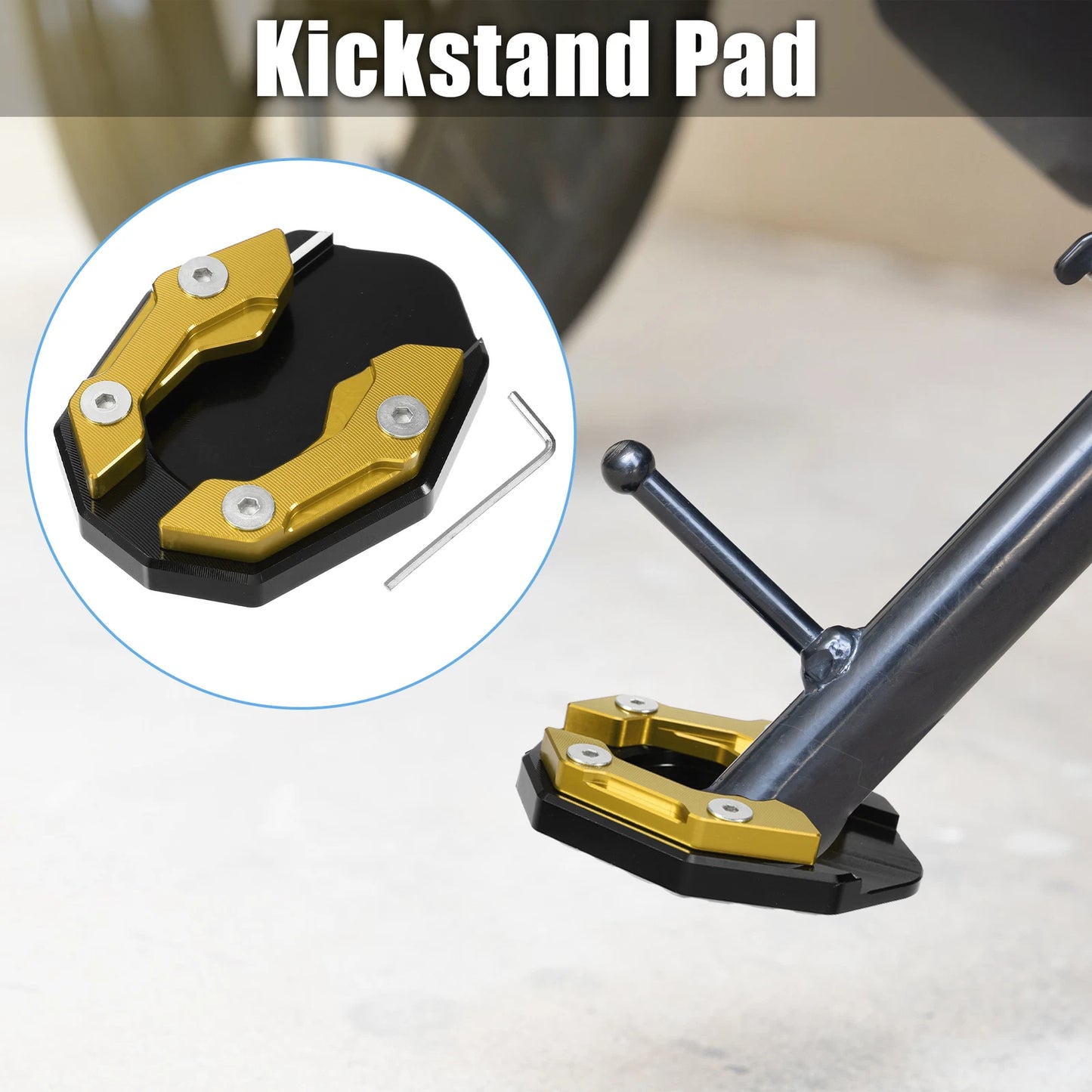 Set of 1 Aluminum Alloy Kickstand Plate Pad for Honda ADV