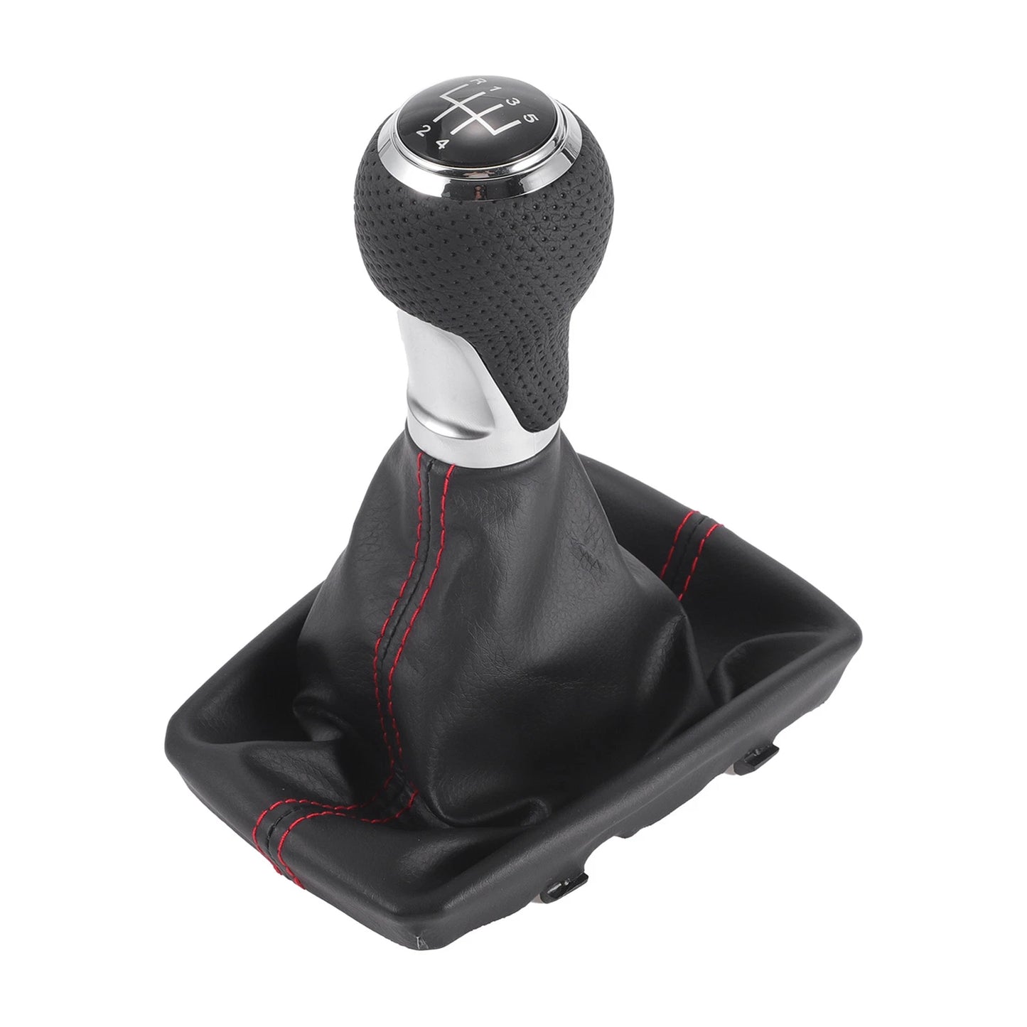 5 Speed Manual Gear Shifter Knob with Cover for Audi A4 (2007–2015) Black
