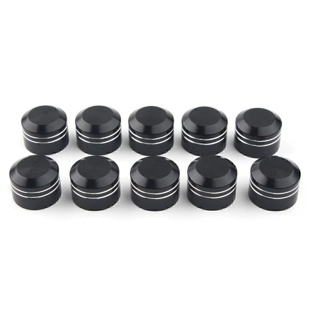 10pcs Black CNC Inner 11mm Motorcycle Bolt Topper Caps for Harley