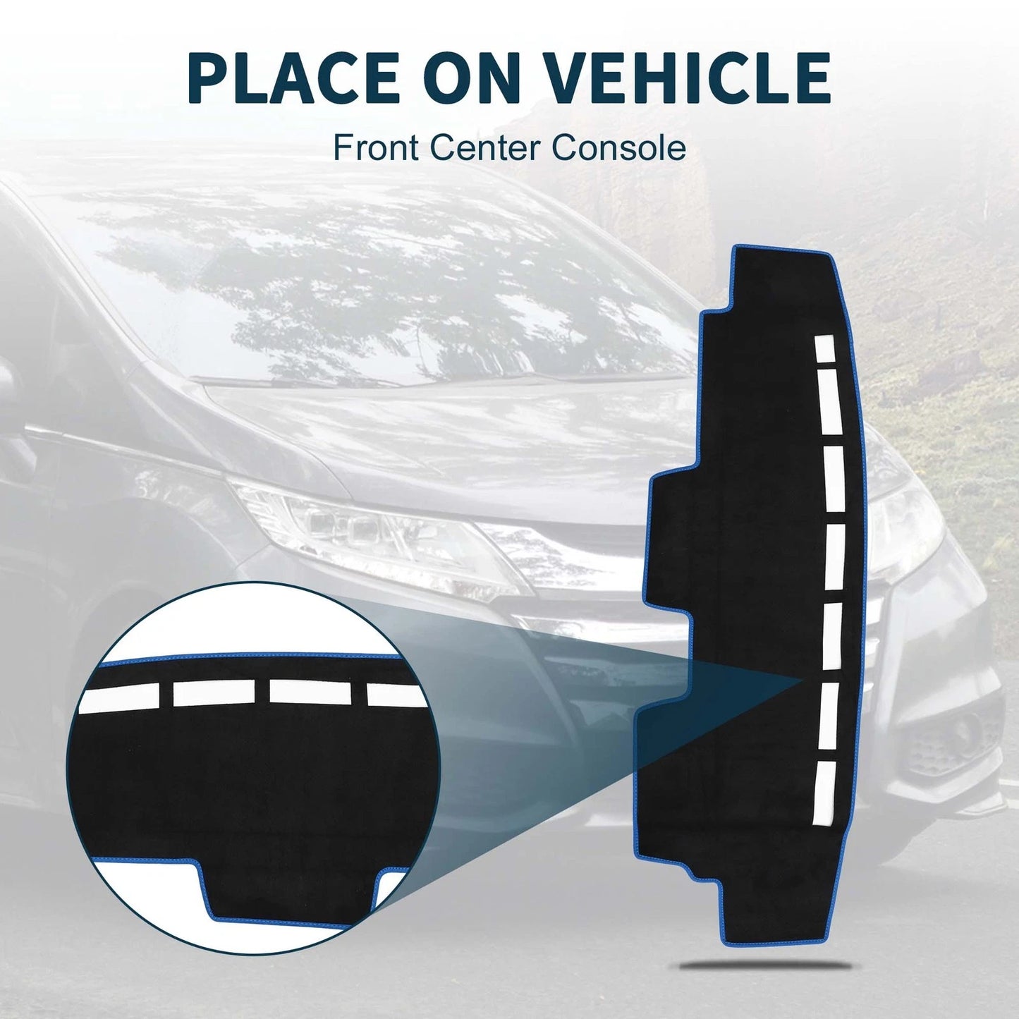 Dashboard Cover Mat for Honda N-Van JJ1 JJ2 (All Years) - Black Blue