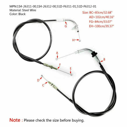 Throttle Cable 1S4-26311-00 for Yamaha YBR125 125ED (2010–2014)