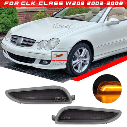 Smoked Lens LED Bumper Side Marker Light for Mercedes CLK-Class (2003–2009)