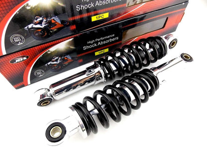 Rear Shock Absorbers for Yamaha YZ80 (1974–1975) 280mm Black/Chrome