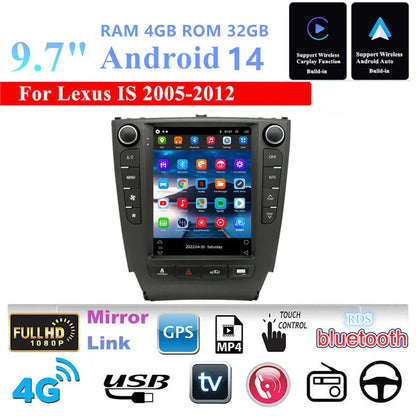 9.7'' Android Car Stereo GPS Radio for Lexus IS IS200 IS220 IS250 (2005-2012)