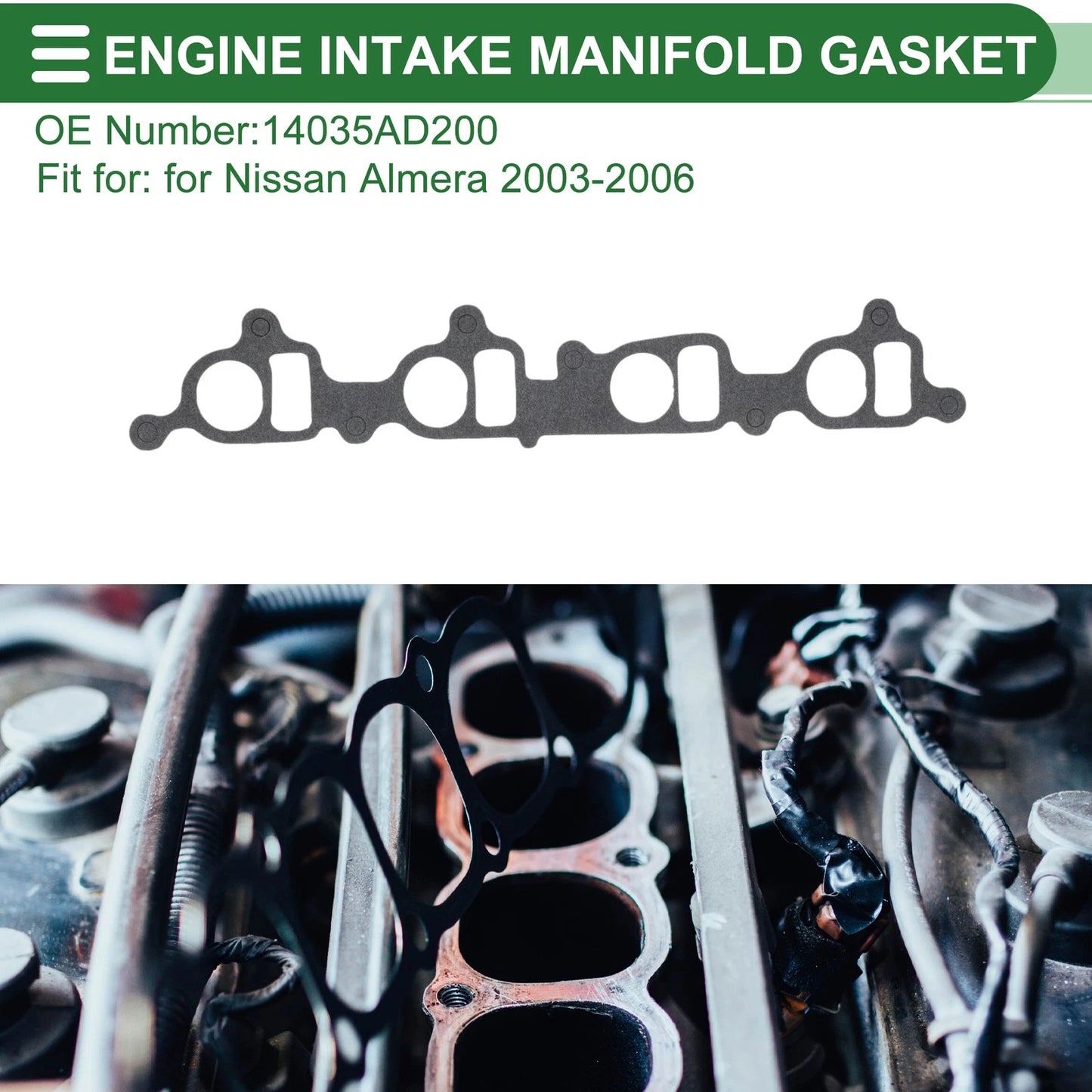 Engine Intake Manifold Gasket for Nissan Almera (2003–2006) No. 14035AD200