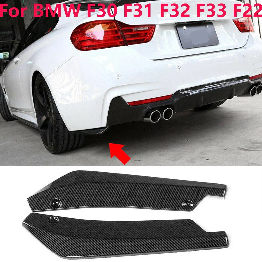 Carbon Fiber Rear Splitter Canards for BMW F30/F31/F32/F33/F22 (2013–2020)