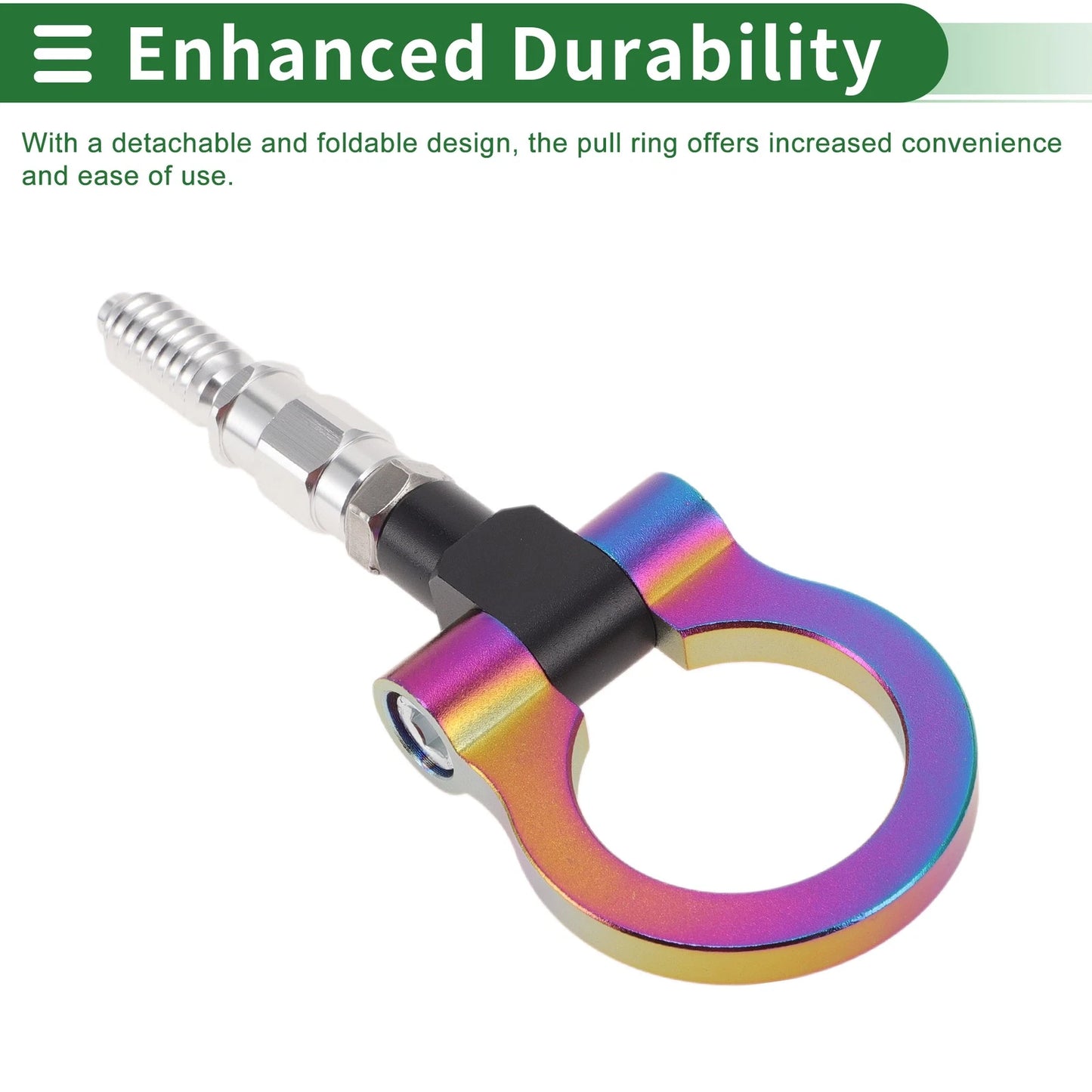 Tow Hook for Ford Focus (1998–2025) 15.6mm Aluminum Alloy 98.5mm Multicolor