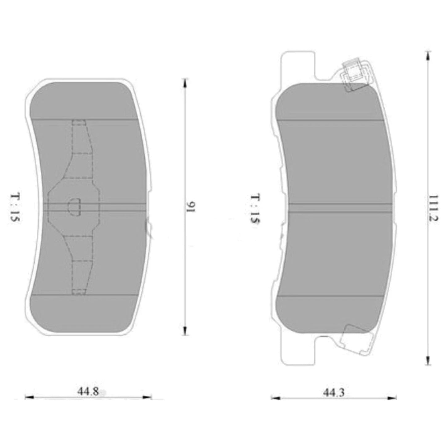 Rear Disc Brake Pad Set for Mitsubishi ASX XA 2.0L 1.8L (2010-2012)