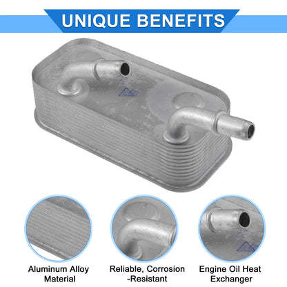 Engine Oil Cooler with Seals for BMW 325Ci 330Ci (2001–2006) No. 17227505826