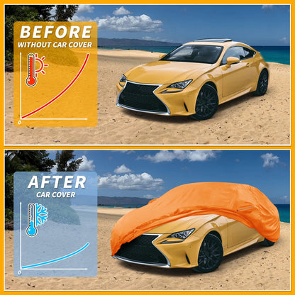 Waterproof Car Cover for Lexus RC (2015–2023) 210D-PU with Zipper